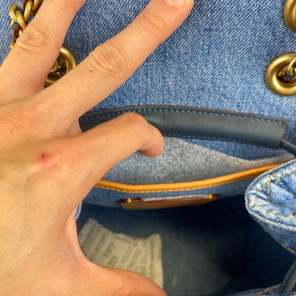 Coach CZ747 Denim Tabby Backpack in Indigo - Picture 3 of 9